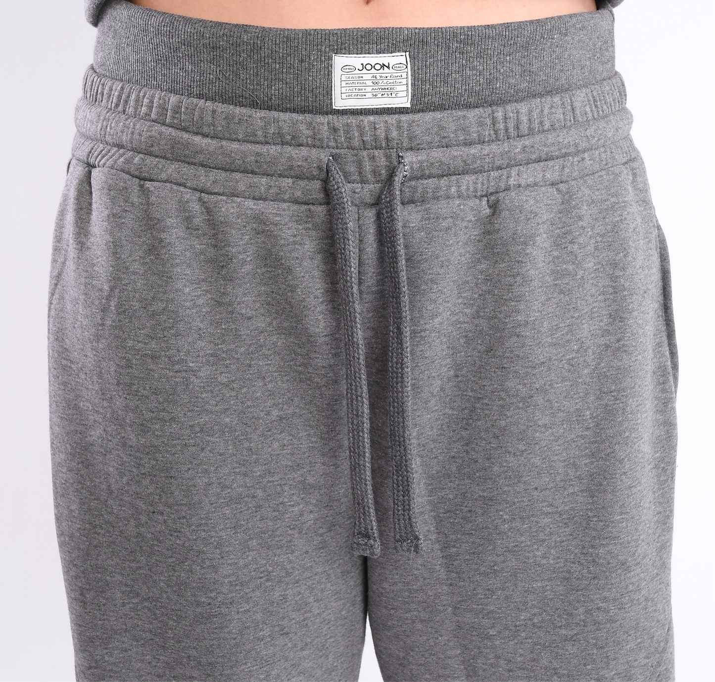 Grey Unisex Wide Leg Sweatpants