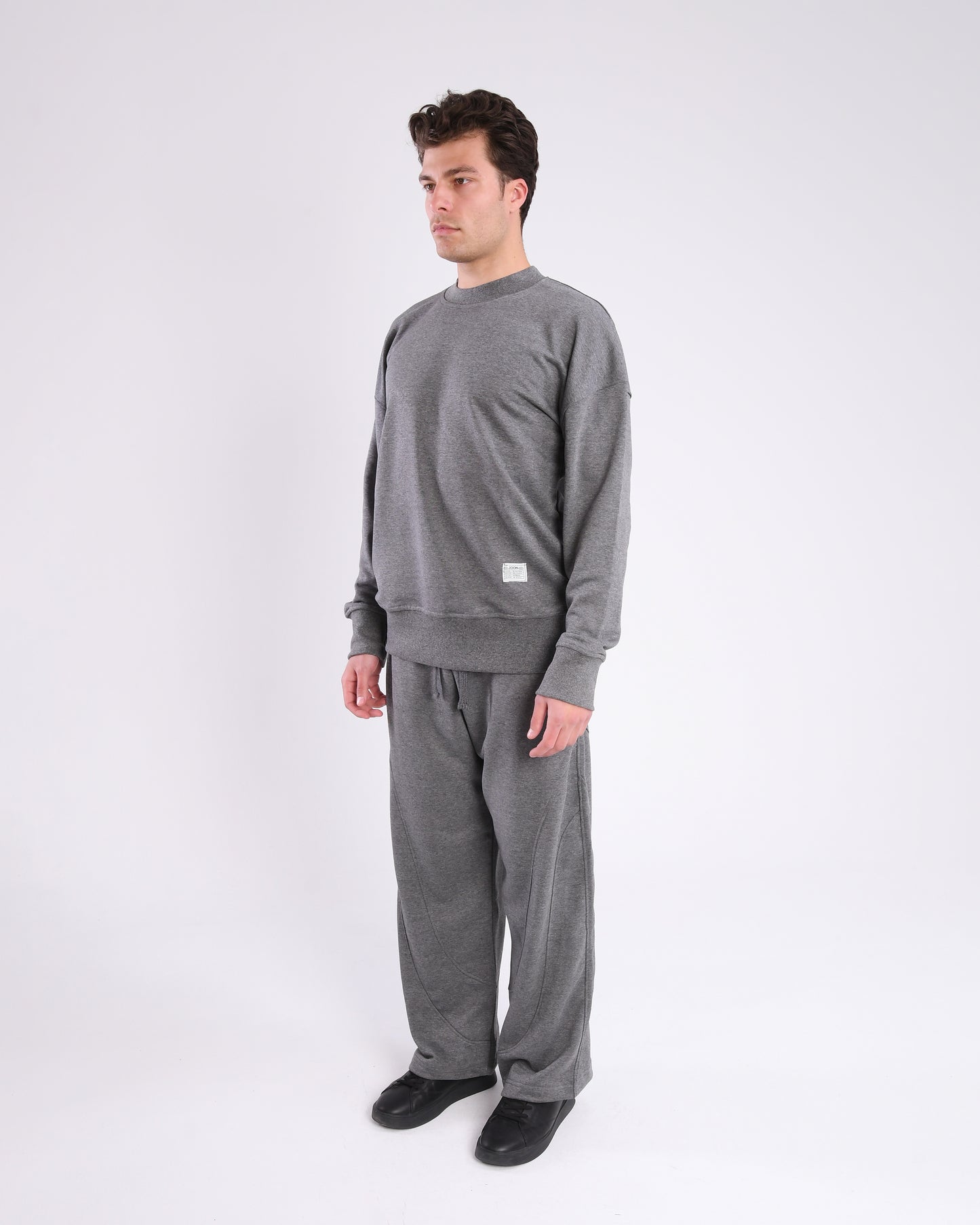 Grey Unisex Wide Leg Sweatpants