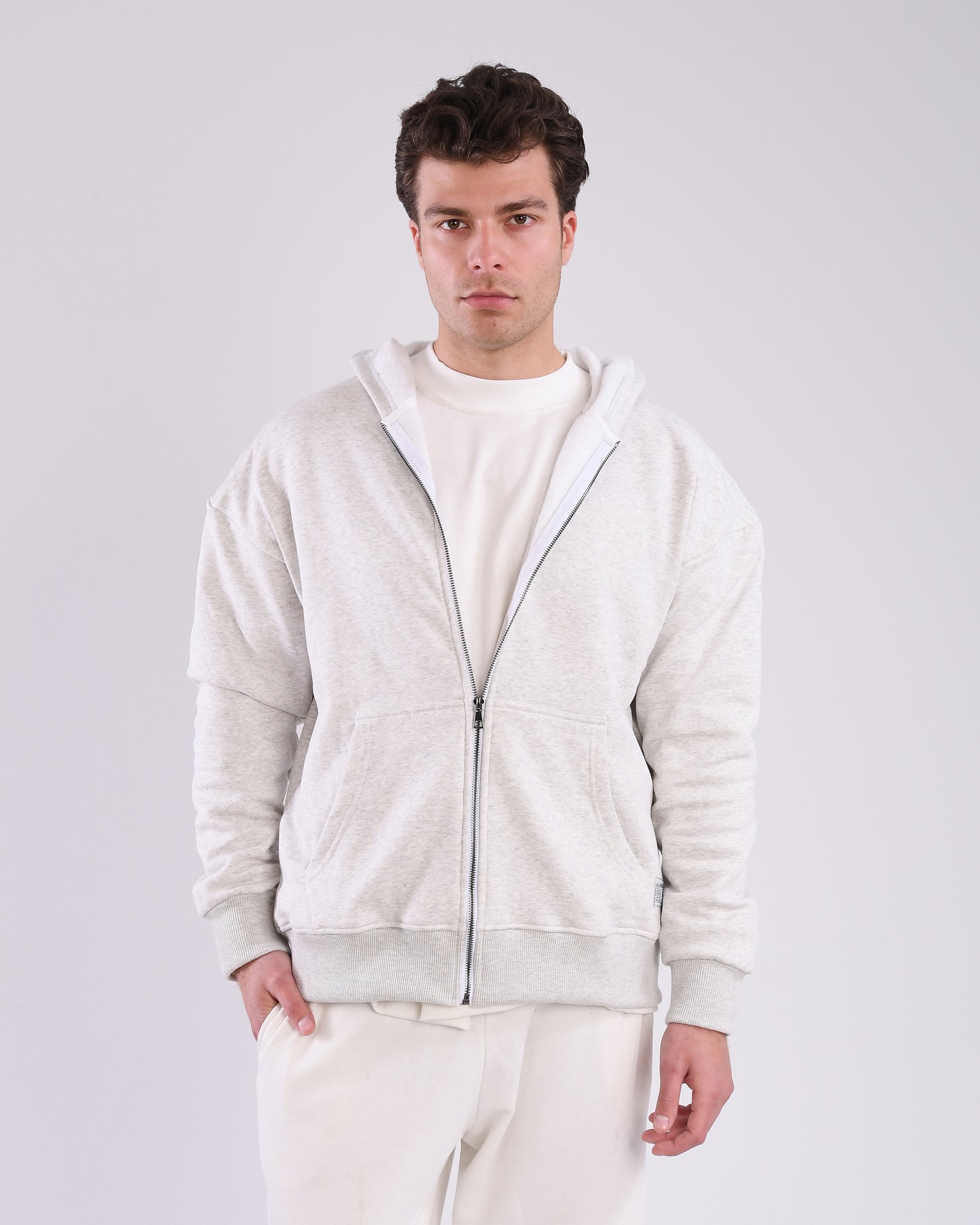 Light Grey Zip-Up Jacket