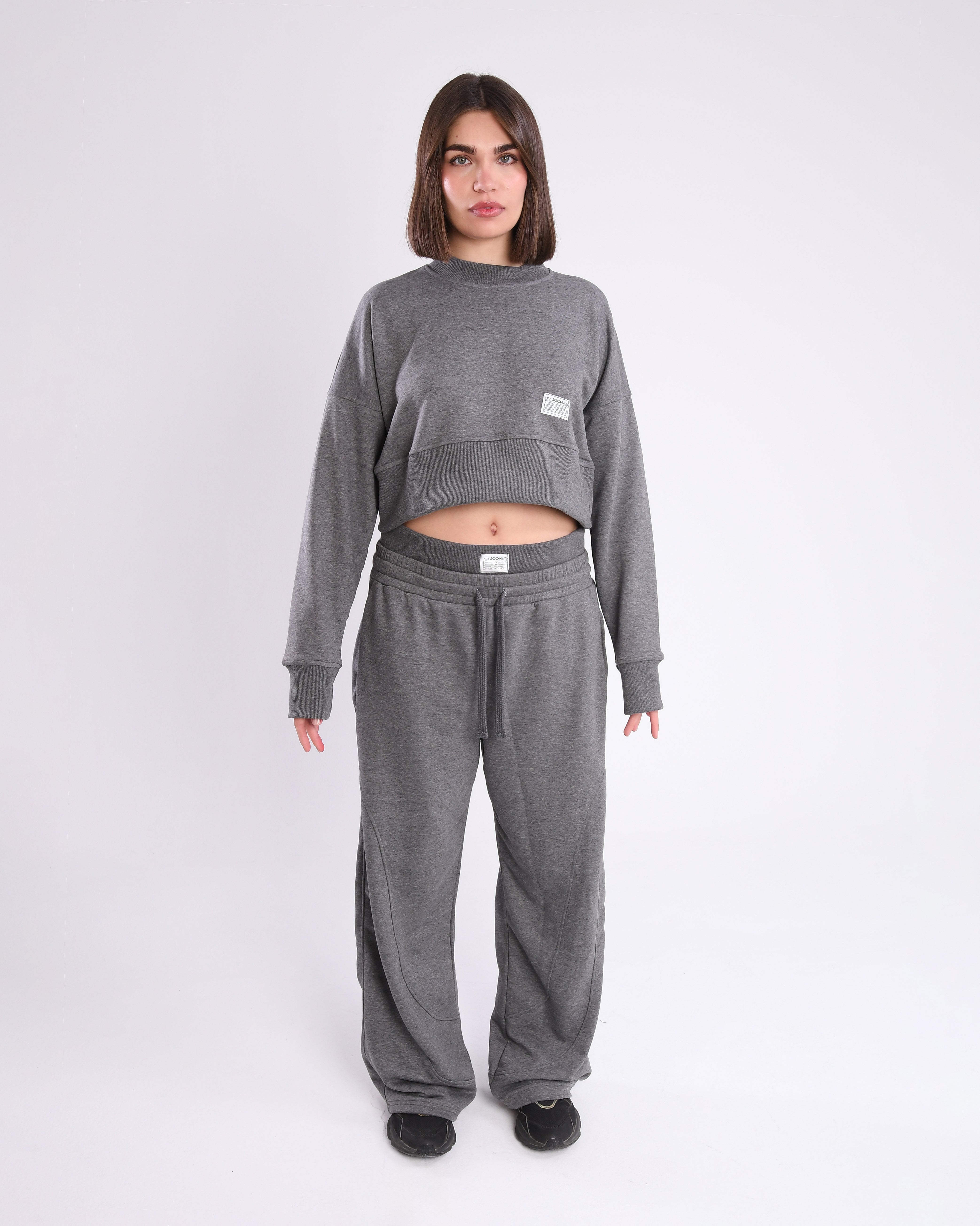 トップス theVirgins cropped sweat gray Womens Plain Crop Top Hoodies Grey at Amazon Women's