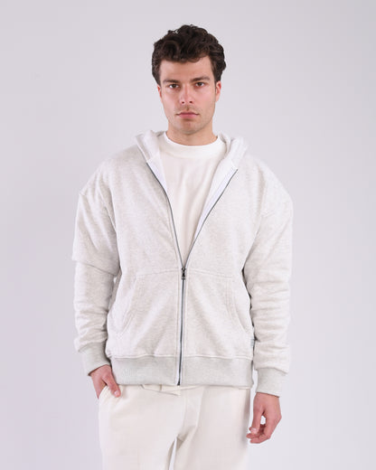 Light Grey Zip-Up Jacket