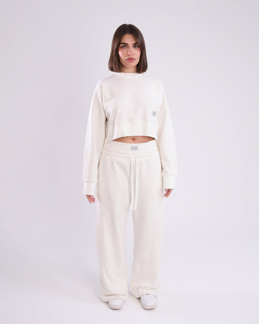 Off-White cropped Crew